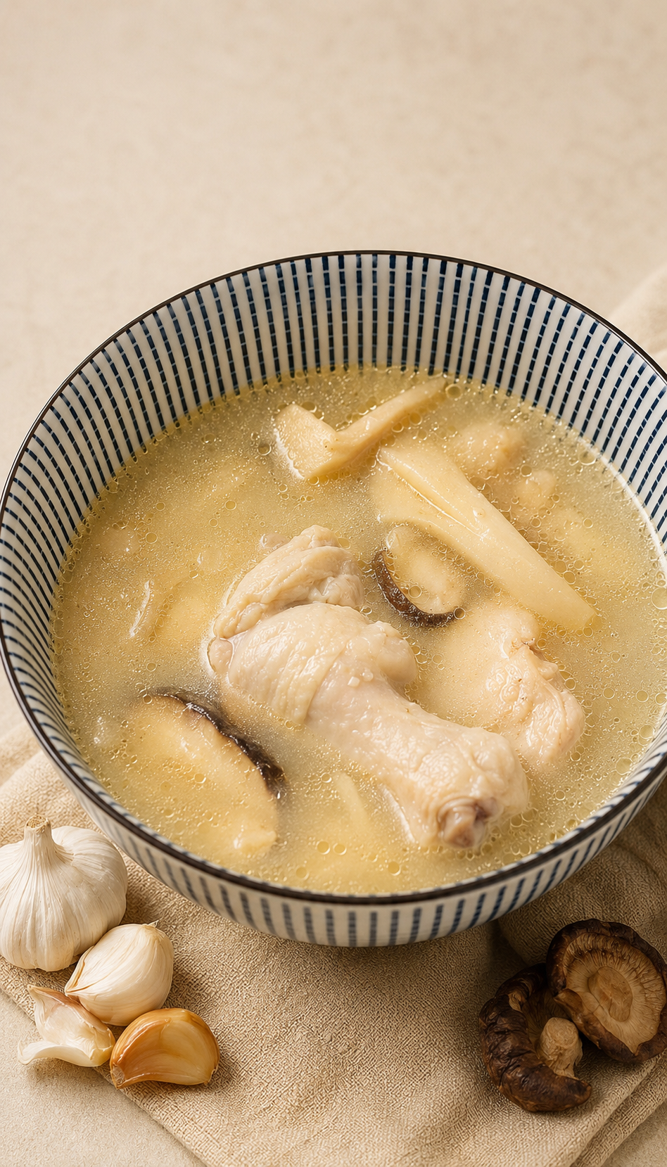 Chicken & Clam Soup with Chicken & Mushroom